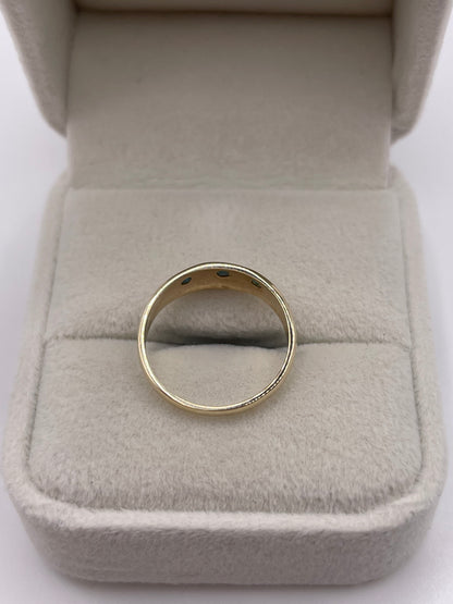 9ct gold turquoise gypsy ring