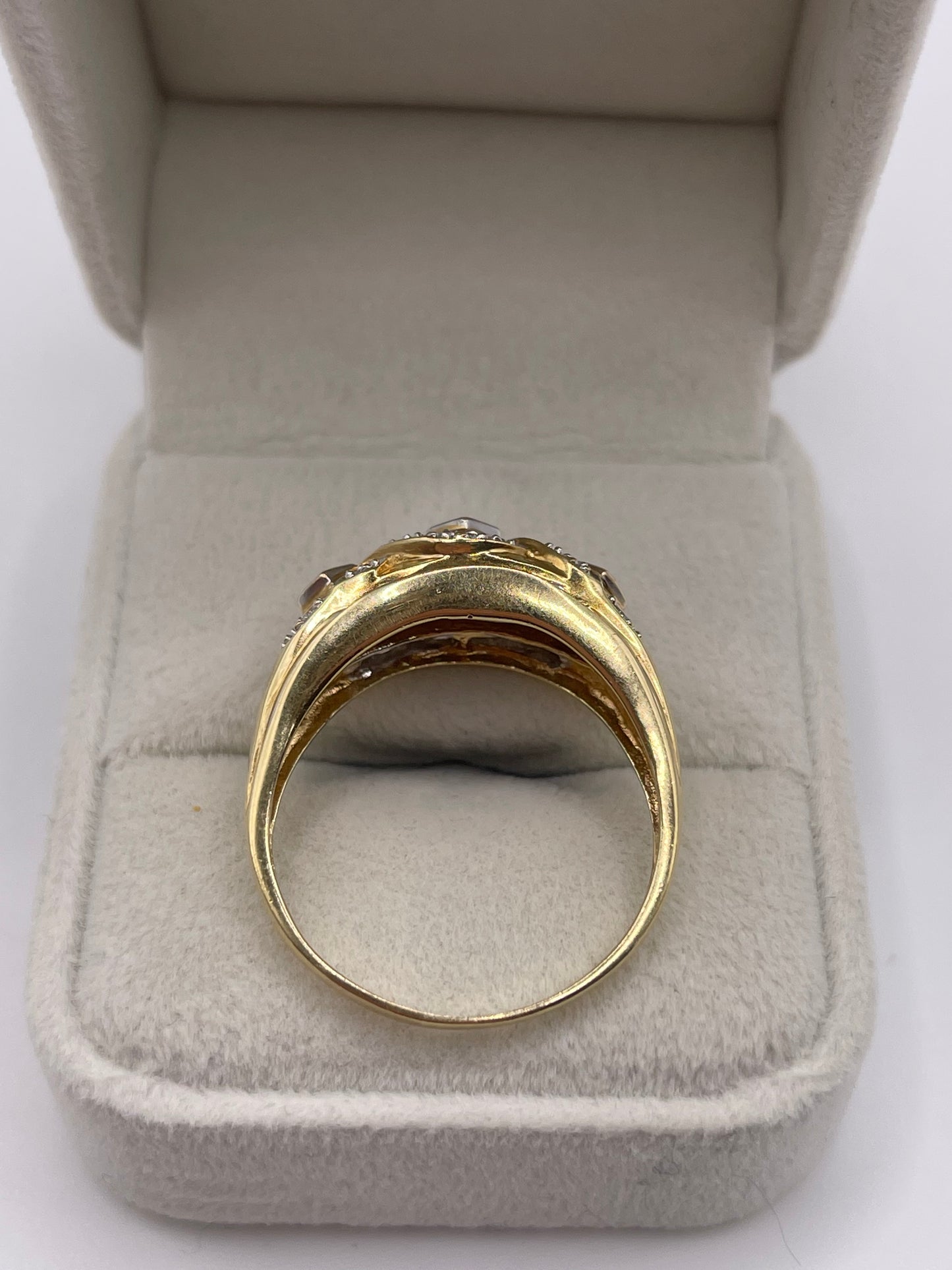 14ct gold diamond cluster ring