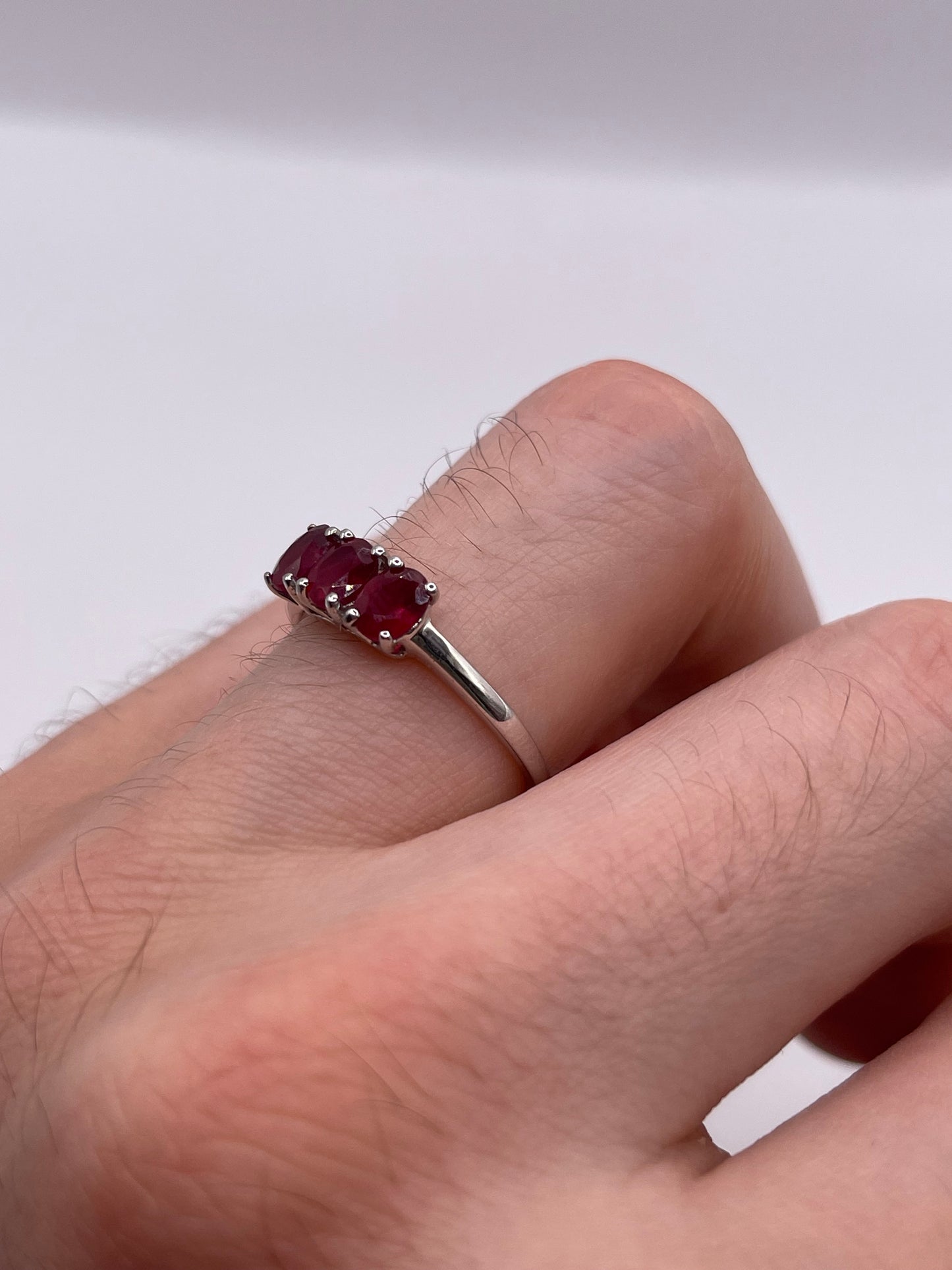 Silver ruby ring