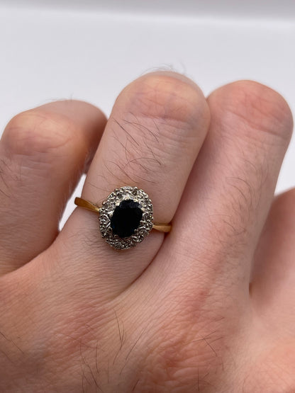 18ct gold sapphire and diamond ring