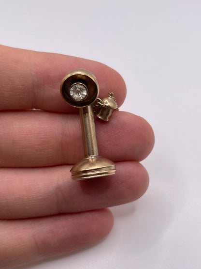 9ct gold telephone charm