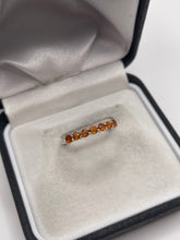 Load image into Gallery viewer, 9ct white gold fire opal ring
