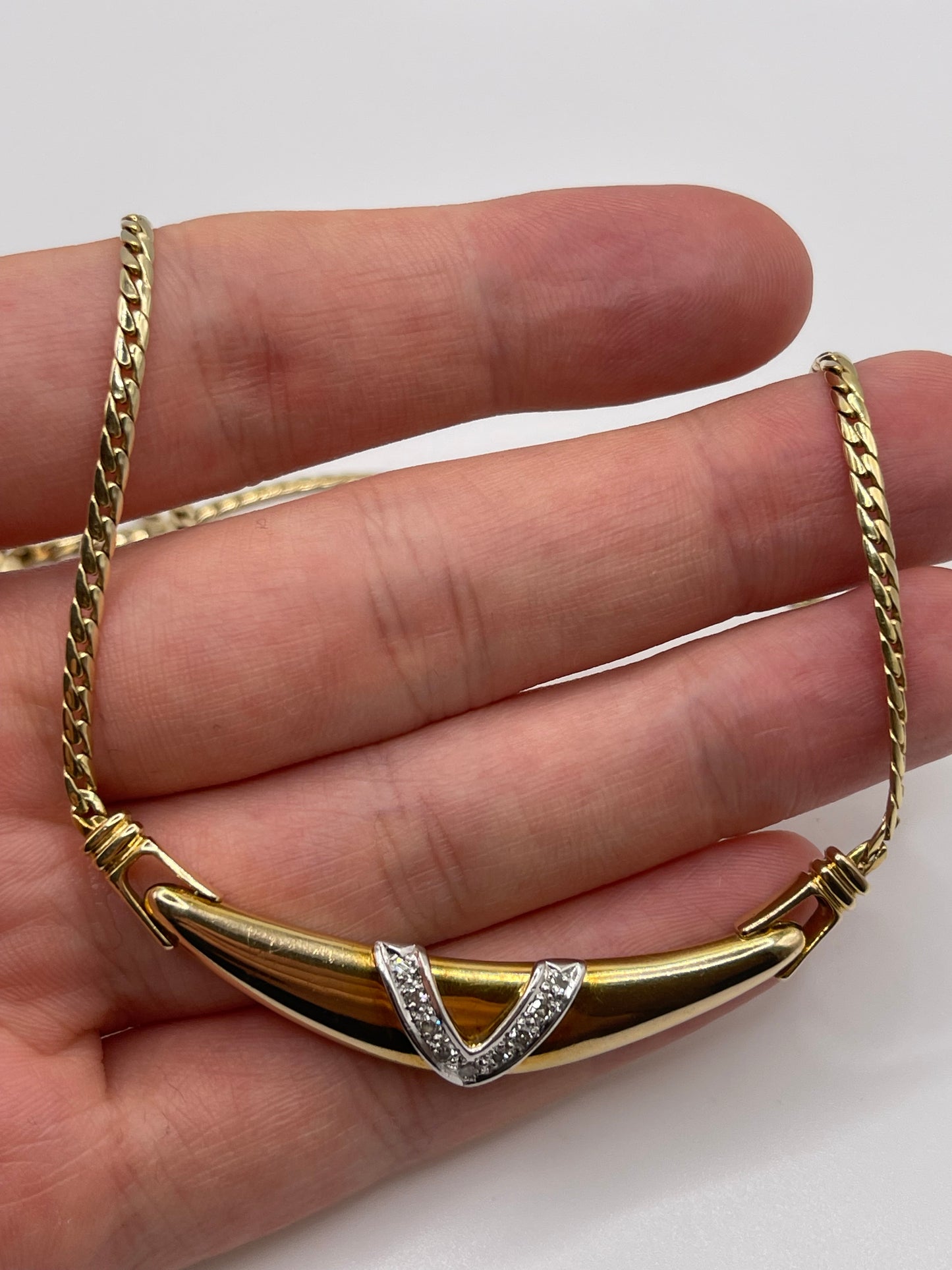 9ct gold diamond necklace