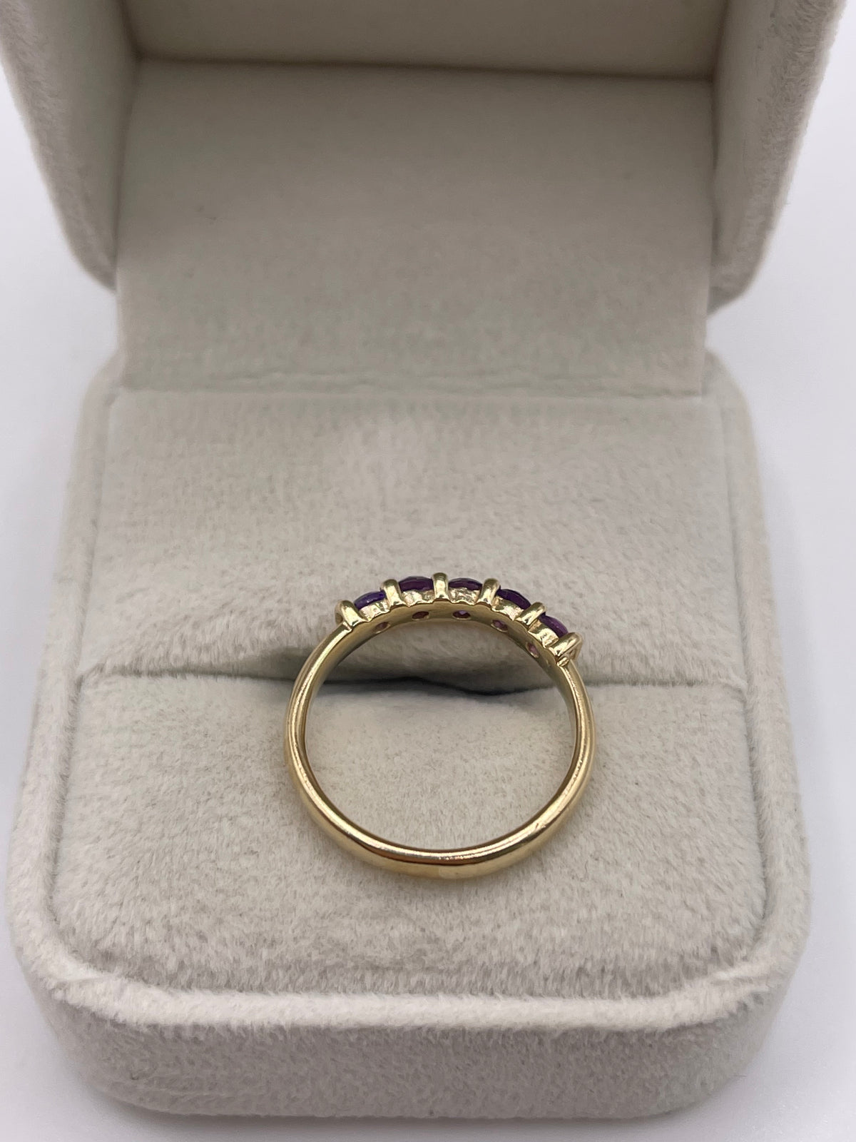 9ct gold amethyst ring