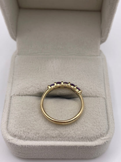 9ct gold amethyst ring