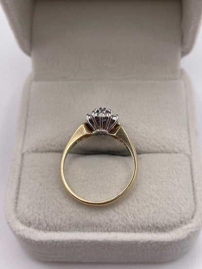 9ct gold sapphire and diamond ring