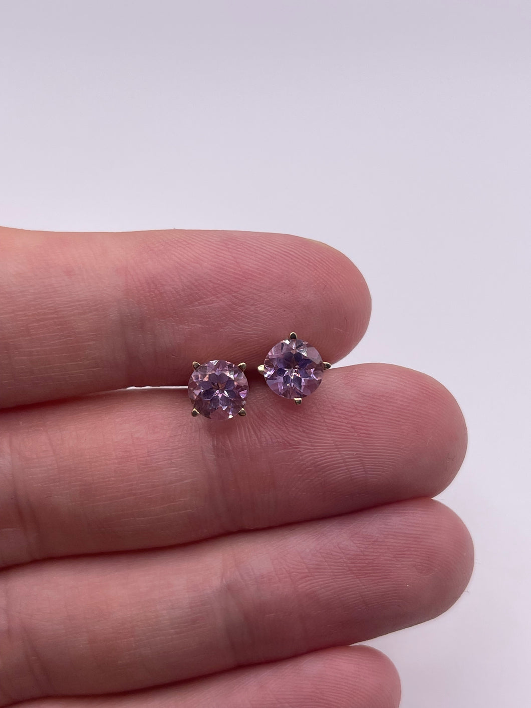 9ct gold amethyst earrings