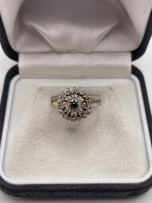 18ct gold sapphire and diamond ring