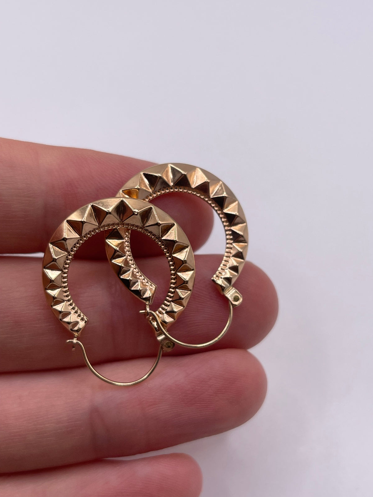 9ct rose gold creole earrings