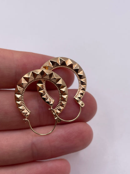 9ct rose gold creole earrings