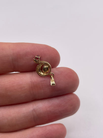 9ct gold pearl, ruby and diamond pendant