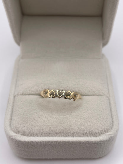 9ct gold heart ring