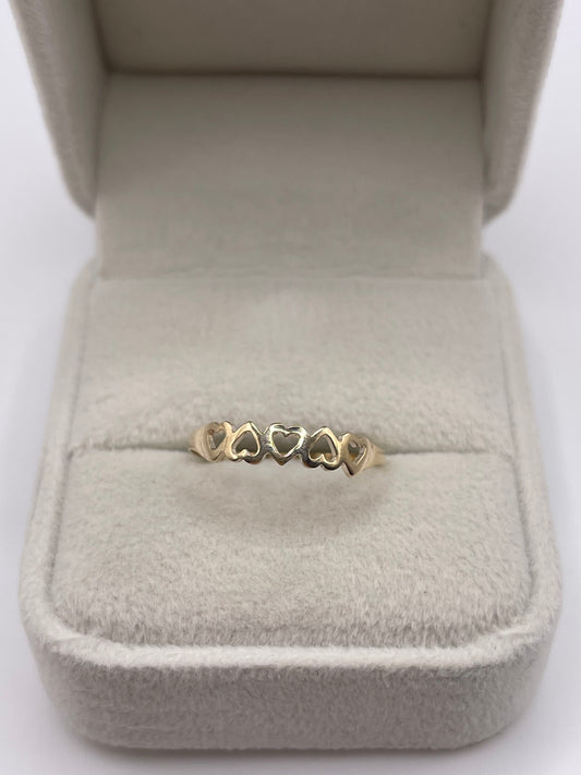 9ct gold heart ring