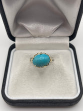 Load image into Gallery viewer, 9ct gold natural stone ring
