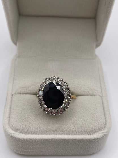 18ct gold sapphire and diamond ring