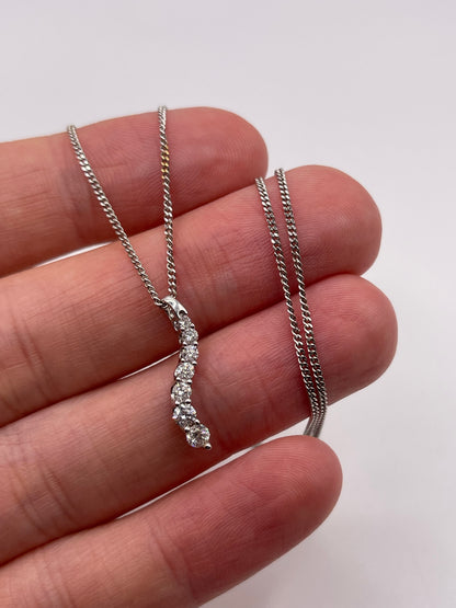 18ct white gold diamond necklace