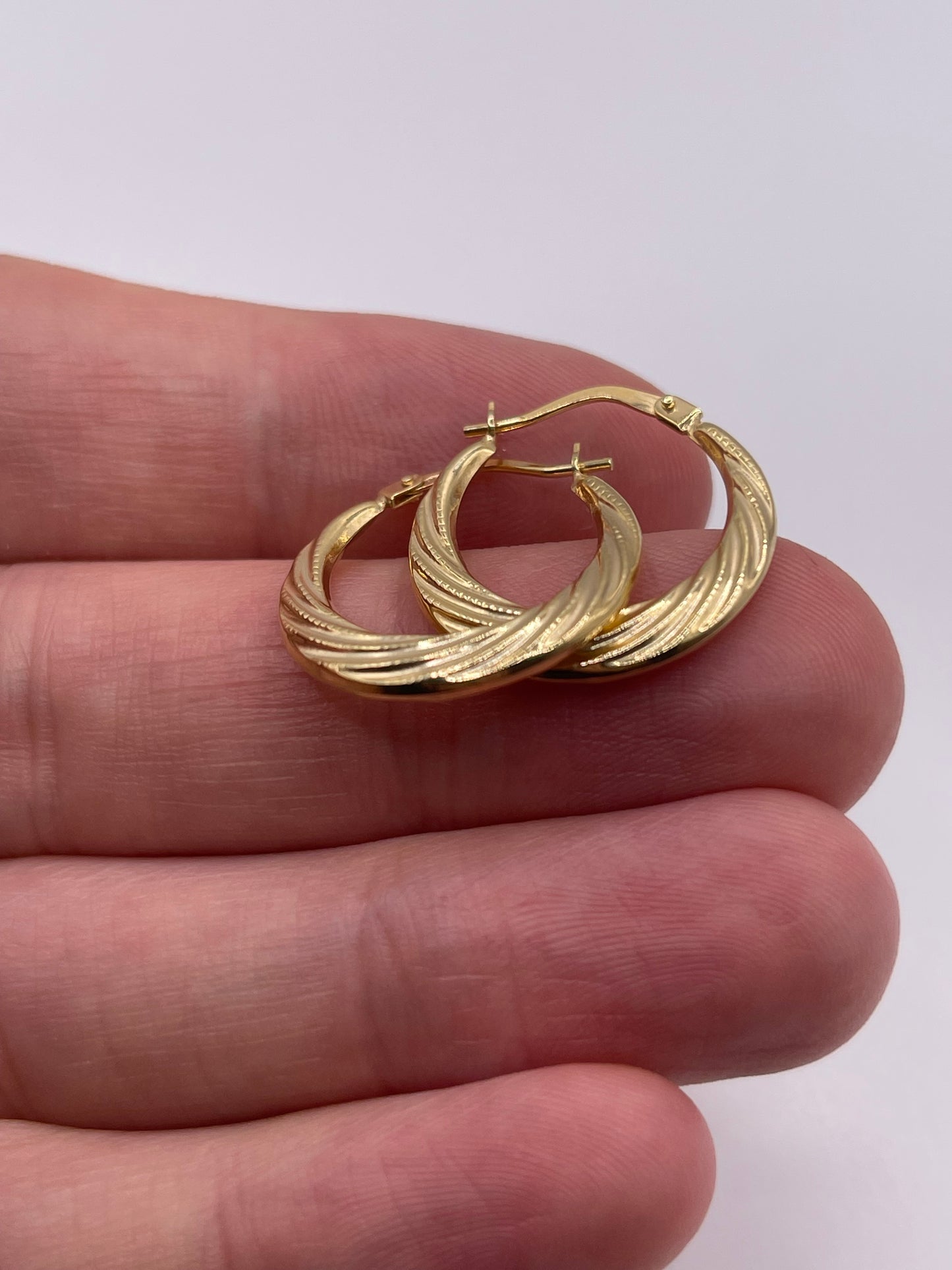 9ct gold creole earrings