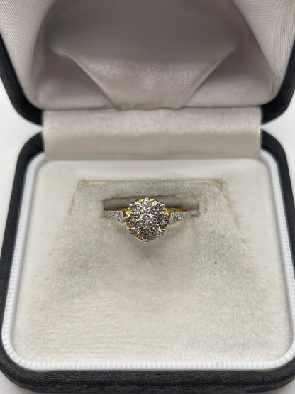 18ct gold platinum diamond ring