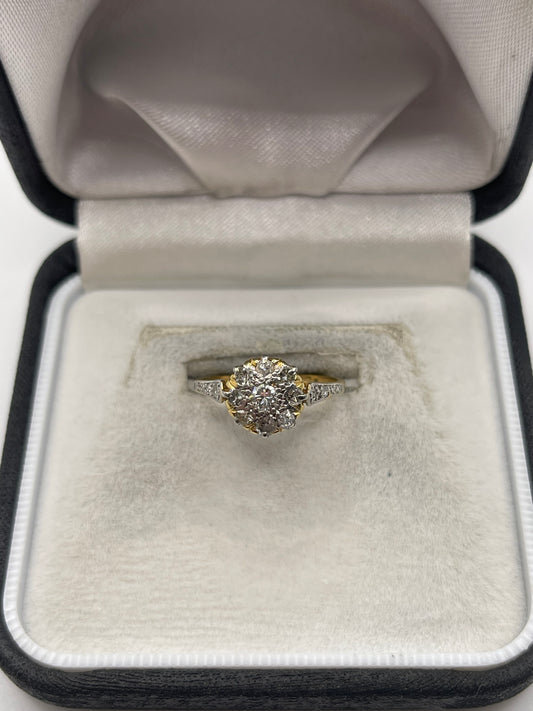 18ct gold platinum diamond ring