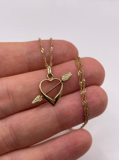 9ct gold heart necklace