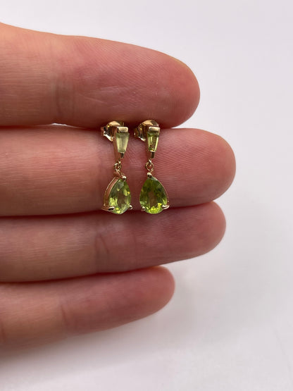 9ct gold quartz earrings