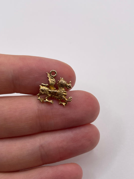 9ct gold dragon charm