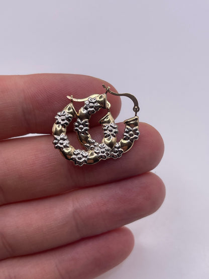 9ct gold creole earrings