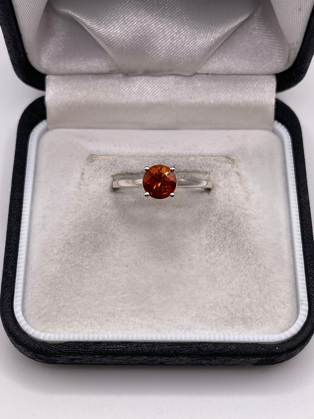 Silver topaz ring