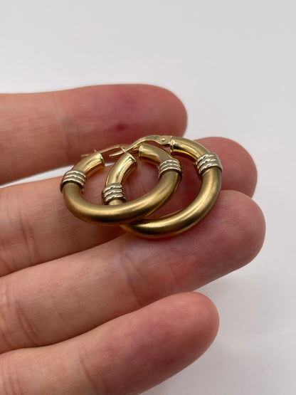 9ct gold creole earrings