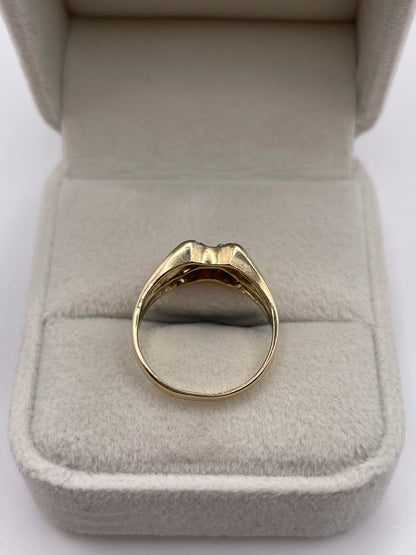 9ct gold ruby and diamond ring
