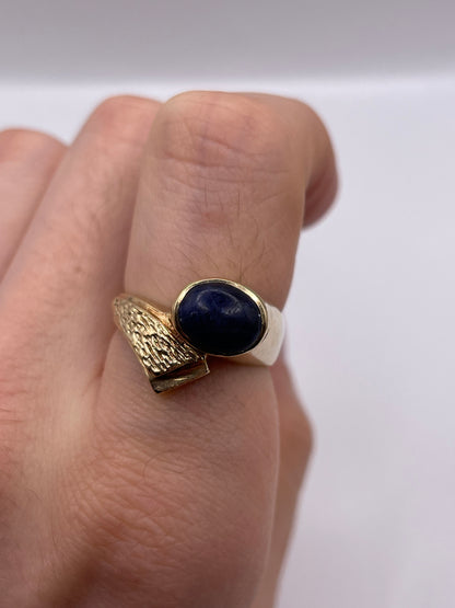 9ct gold lapis lazuli ring