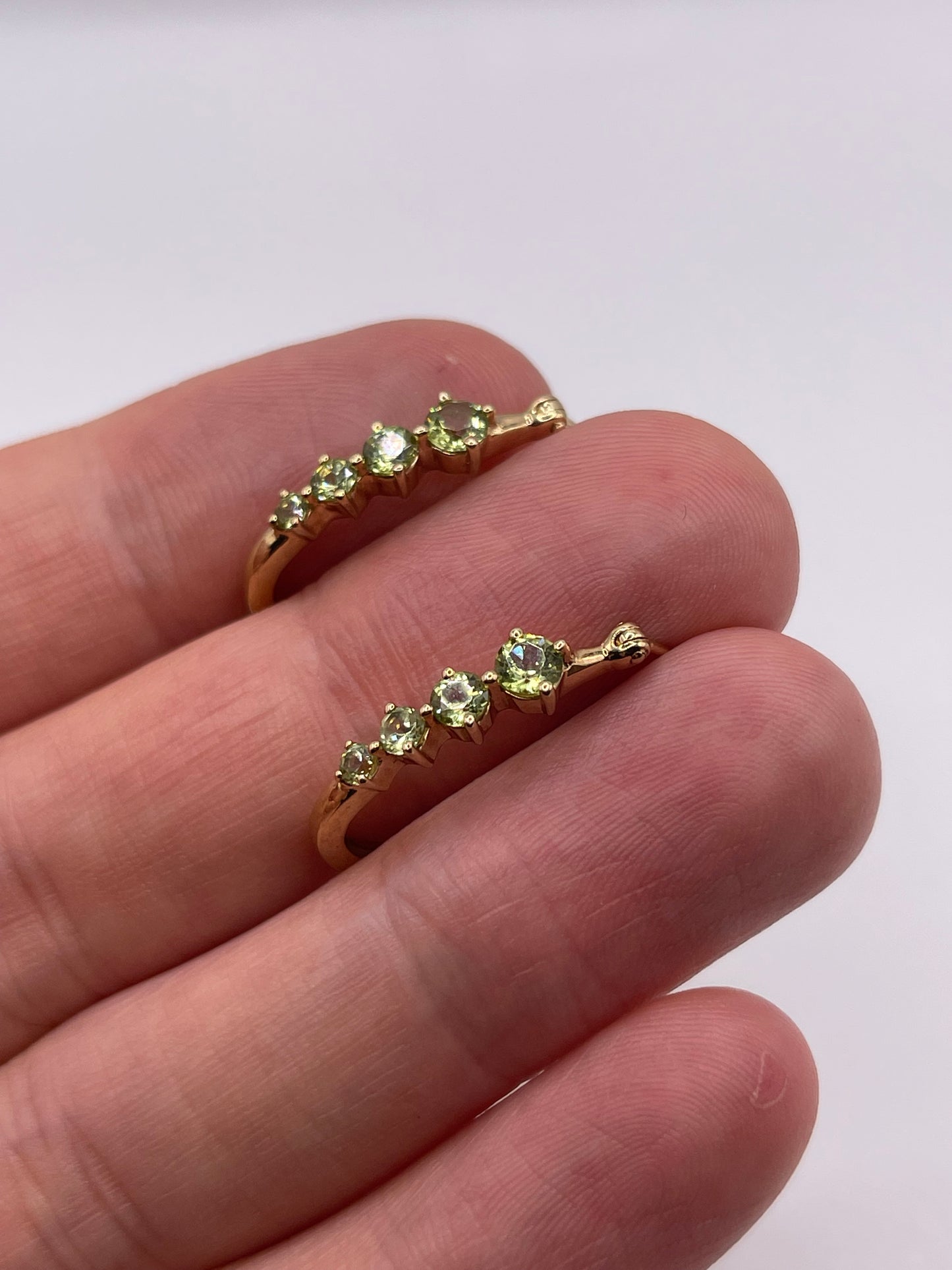 9ct gold peridot earrings