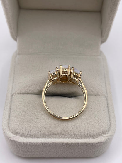 9ct gold opal cluster ring