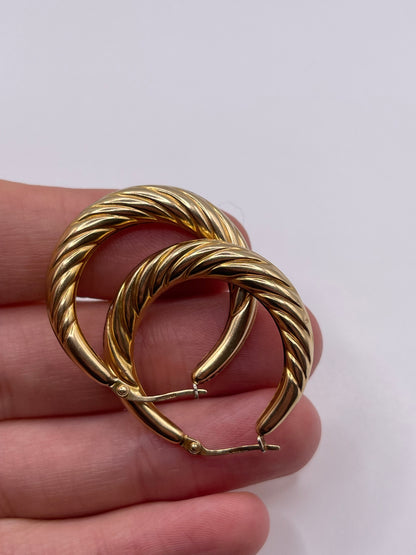 9ct gold creole earrings
