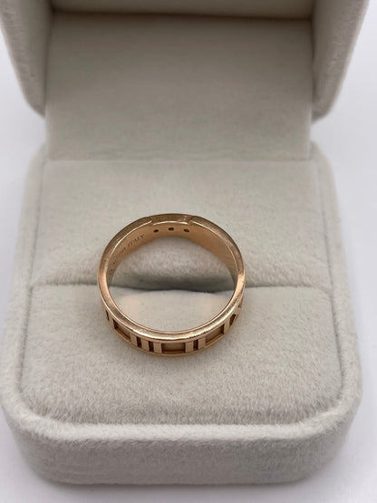 Tiffany and co 18ct rose gold diamond atlas ring