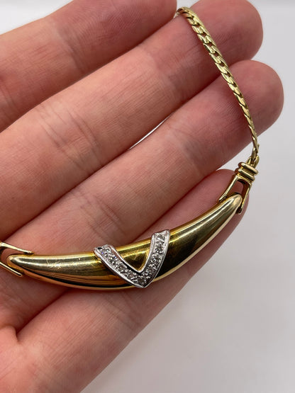 9ct gold diamond necklace