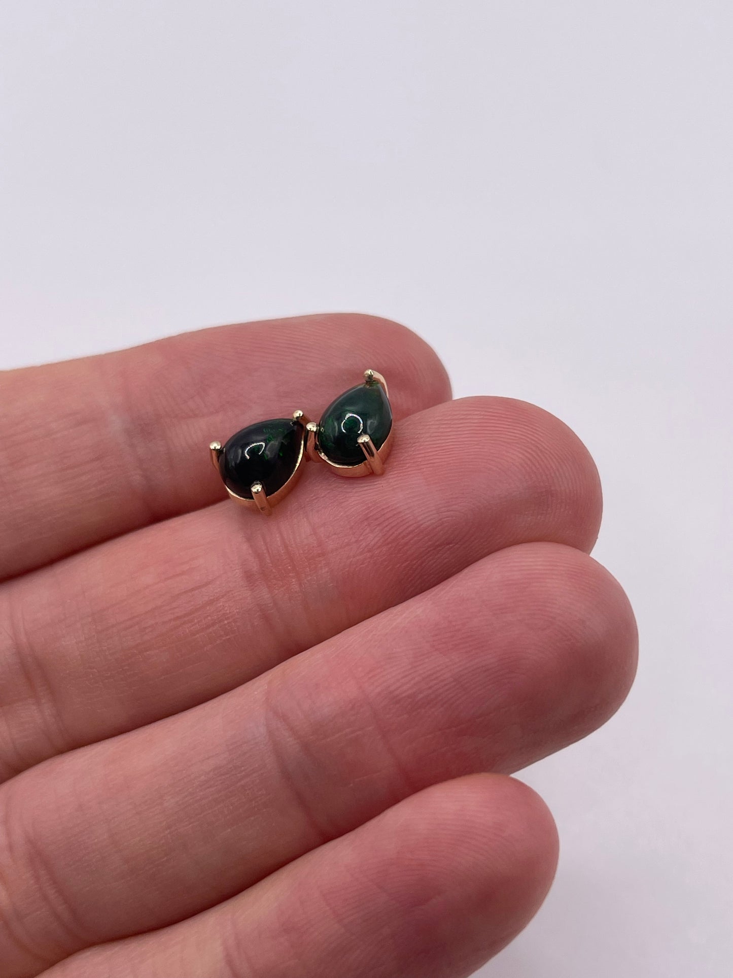 9ct gold opal earrings