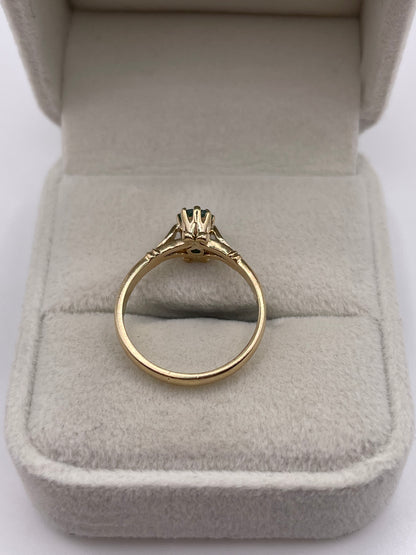 9ct gold emerald ring