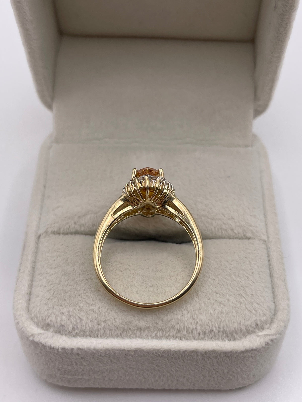 9ct gold topaz cluster ring