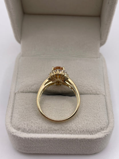9ct gold topaz cluster ring