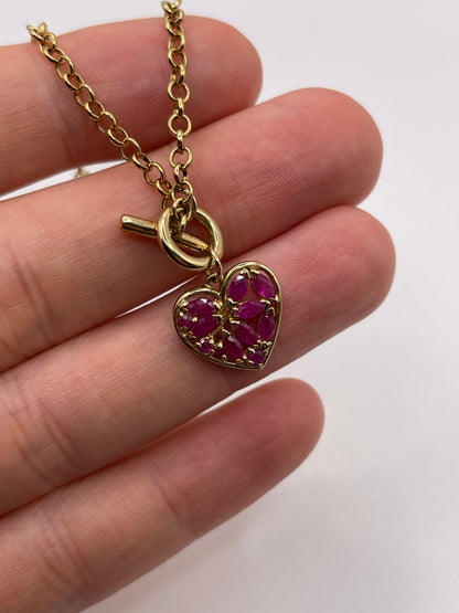 9ct gold ruby bracelet