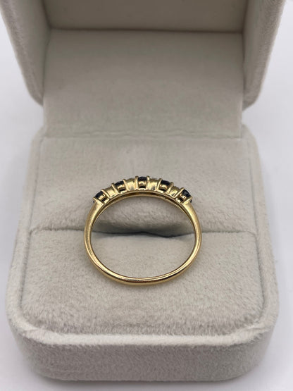 9ct gold sapphire and diamond ring