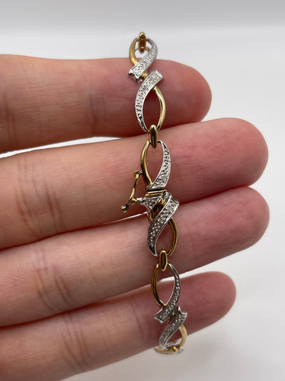 9ct gold diamond bracelet