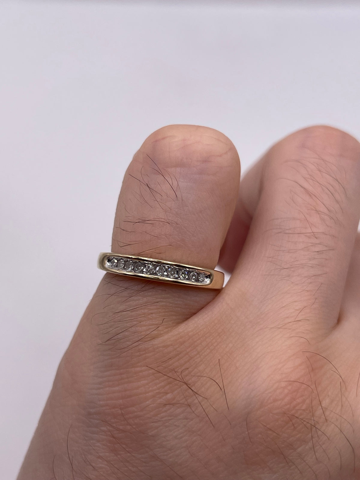 9ct gold diamond ring