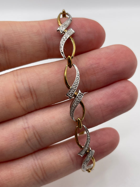 9ct gold diamond bracelet