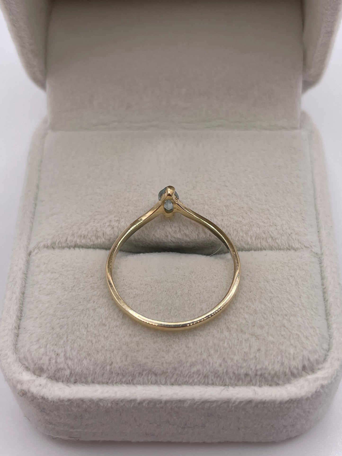 9ct gold topaz wishbone ring