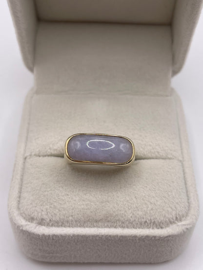 9ct gold jade ring