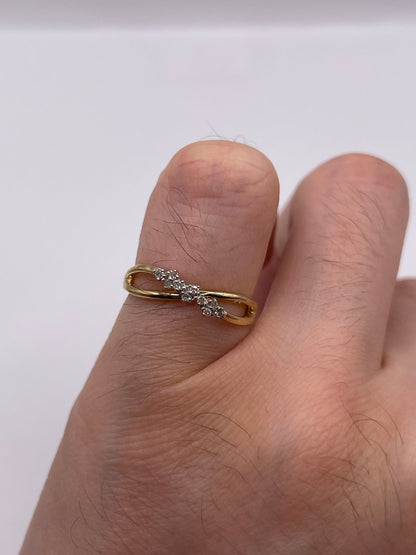 9ct gold diamond cluster ring