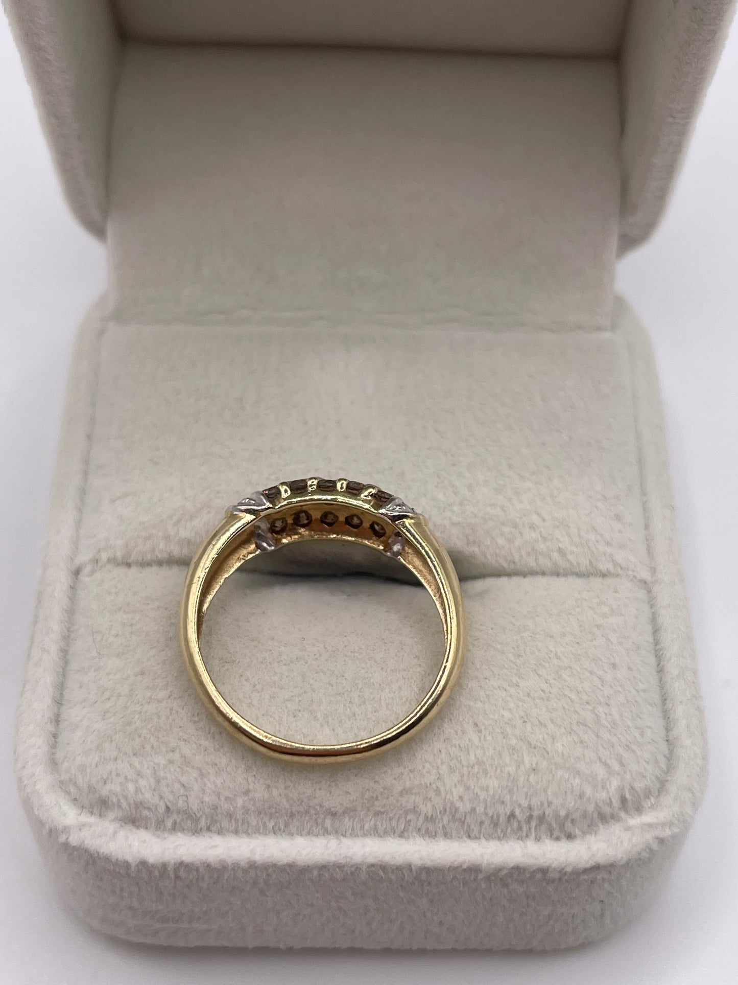 9ct gold diamond cluster ring