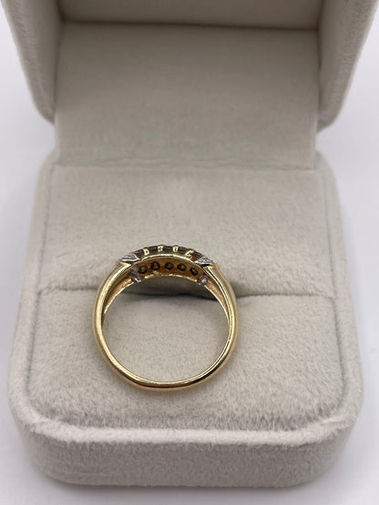 9ct gold diamond cluster ring